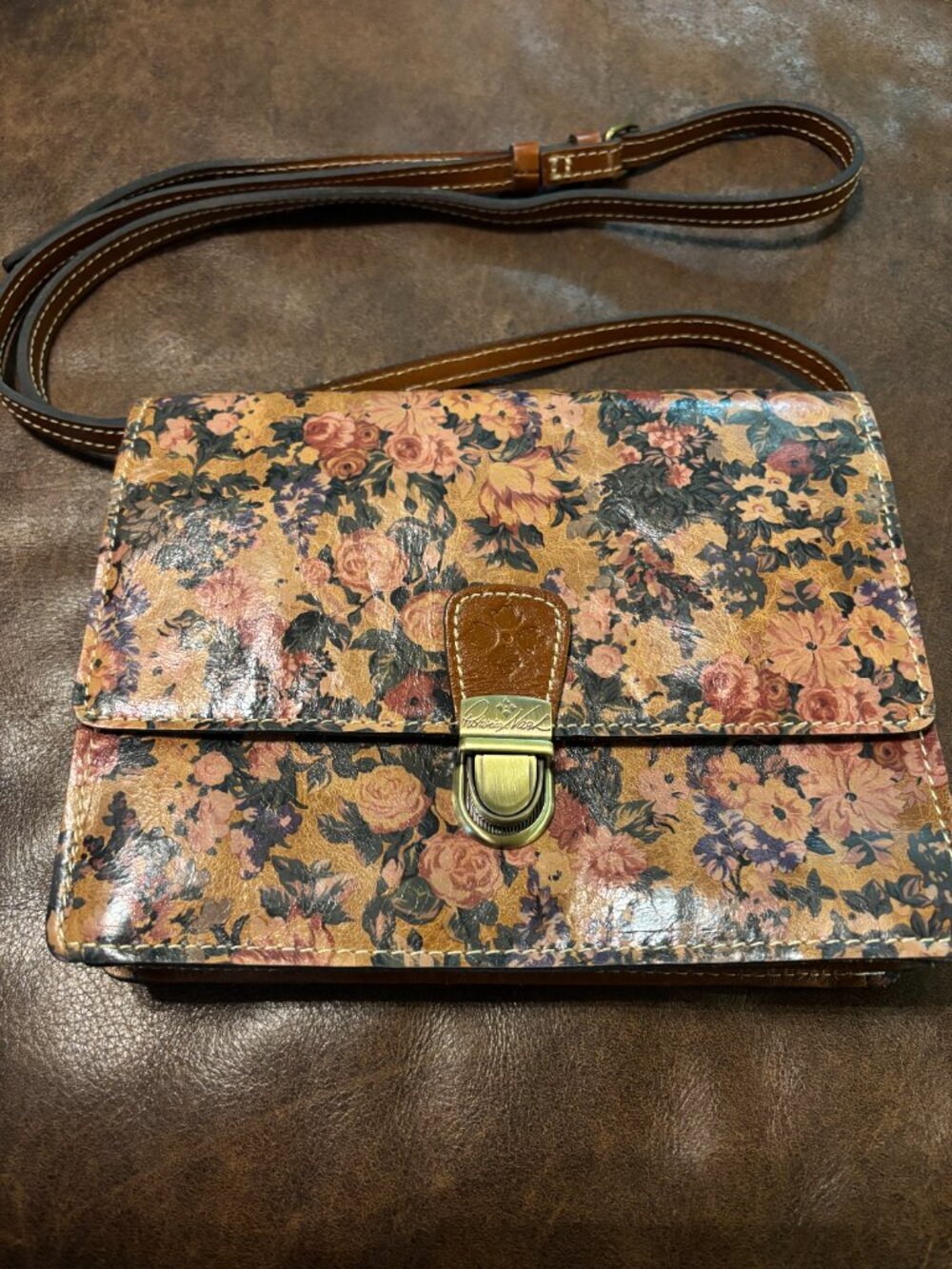 NWOT Patricia Nash Lanza Floral Crossbody Leather bag